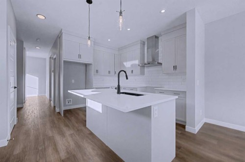 41 Ambleton Boulevard Nw, Calgary, AB - Indoor Photo Showing Kitchen With Upgraded Kitchen