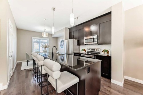 606 Skyview Point Place Ne, Calgary, AB - Indoor Photo Showing Kitchen With Upgraded Kitchen