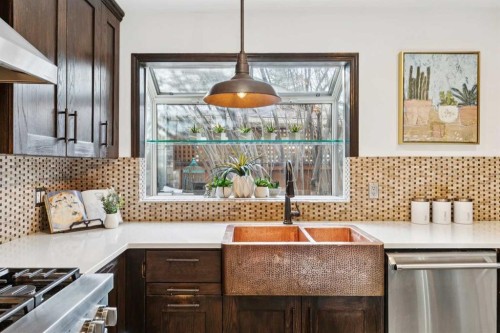 119 Midland Crescent Se, Calgary, AB - Indoor Photo Showing Kitchen With Double Sink