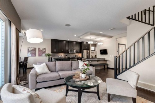 80 Auburn Springs Boulevard Se, Calgary, AB - Indoor Photo Showing Living Room