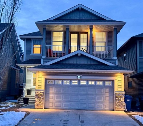 80 Auburn Springs Boulevard Se, Calgary, AB - Outdoor With Facade