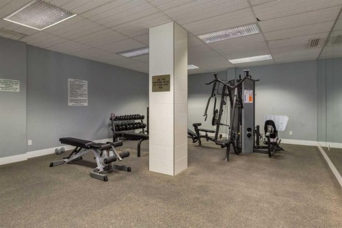 1114-4944 Dalton Drive Nw, Calgary, AB - Indoor Photo Showing Gym Room