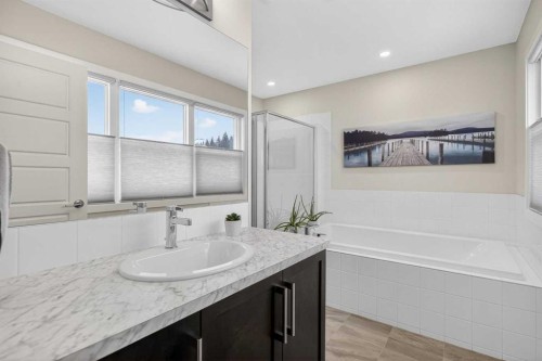218 Riviera View, Cochrane, AB - Indoor Photo Showing Bathroom