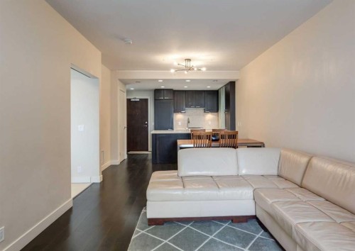 414-222 Riverfront Avenue Sw, Calgary, AB - Indoor Photo Showing Living Room