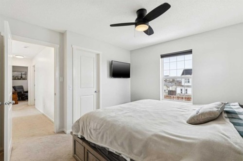 344 Silverado Drive Sw, Calgary, AB - Indoor Photo Showing Bedroom