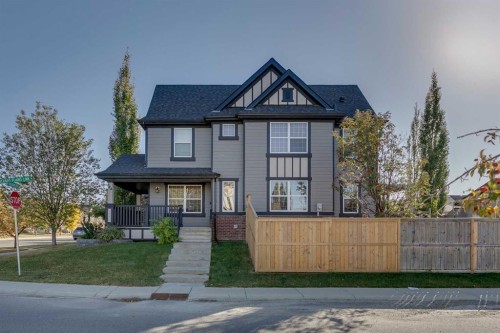 344 Silverado Drive Sw, Calgary, AB - Outdoor With Deck Patio Veranda With Facade