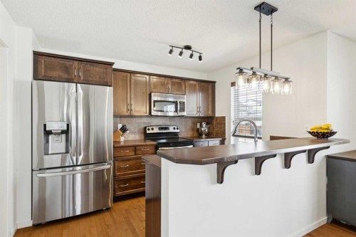 344 Silverado Drive Sw, Calgary, AB - Indoor Photo Showing Kitchen With Stainless Steel Kitchen