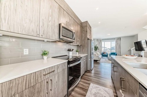 413 Skyview Ranch Circle Ne, Calgary, AB - Indoor Photo Showing Kitchen With Upgraded Kitchen