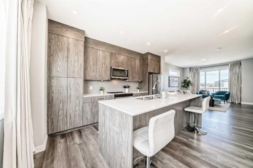 413 Skyview Ranch Circle Ne, Calgary, AB - Indoor Photo Showing Kitchen With Stainless Steel Kitchen With Upgraded Kitchen