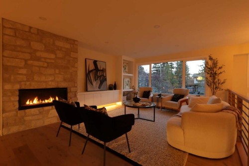 902 Varsity Estates Place Nw, Calgary, AB - Indoor Photo Showing Living Room With Fireplace