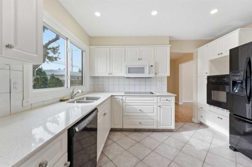 10603 Maplecreek Drive Se, Calgary, AB - Indoor Photo Showing Kitchen With Double Sink