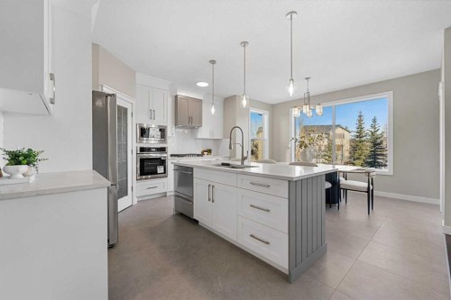 125 Seagreen Passage, Chestermere, AB - Indoor Photo Showing Kitchen With Stainless Steel Kitchen With Upgraded Kitchen
