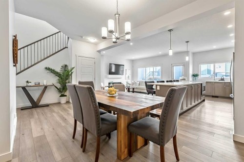 882 Bluerock Way Sw, Calgary, AB - Indoor Photo Showing Dining Room