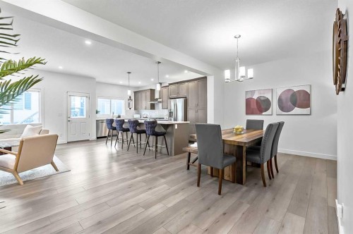 882 Bluerock Way Sw, Calgary, AB - Indoor Photo Showing Dining Room