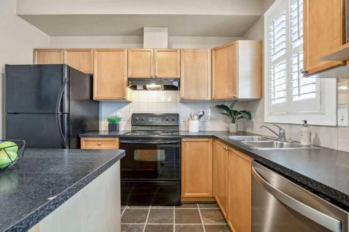 15-27 Springborough Boulevard Sw, Calgary, AB - Indoor Photo Showing Kitchen With Double Sink