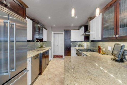 6019 Lakeview Drive Sw, Calgary, AB - Indoor Photo Showing Kitchen With Stainless Steel Kitchen With Double Sink With Upgraded Kitchen