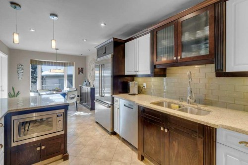 6019 Lakeview Drive Sw, Calgary, AB - Indoor Photo Showing Kitchen With Double Sink
