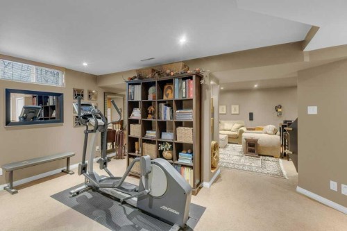6019 Lakeview Drive Sw, Calgary, AB - Indoor Photo Showing Gym Room
