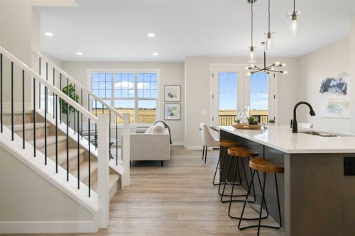 458 Kinniburgh Loop, Chestermere, AB - Indoor Photo Showing Kitchen With Upgraded Kitchen