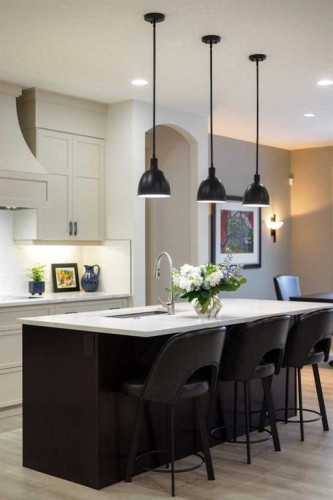 551 Evergreen Circle Sw, Calgary, AB - Indoor Photo Showing Kitchen With Upgraded Kitchen