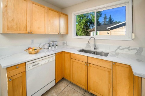 20 Bernard Way Nw, Calgary, AB - Indoor Photo Showing Kitchen With Double Sink