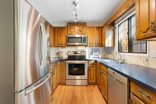 12 Castlefall Road Ne, Calgary, AB - Indoor Photo Showing Kitchen With Double Sink