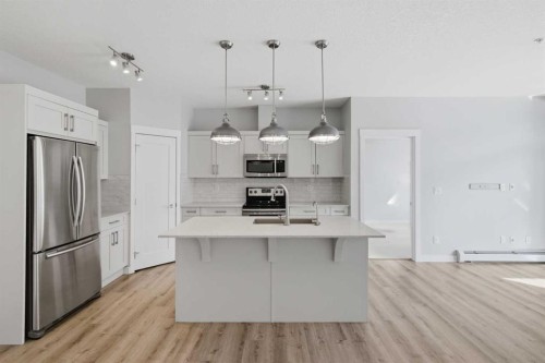 213-20 Walgrove Walk Se, Calgary, AB - Indoor Photo Showing Kitchen With Stainless Steel Kitchen With Upgraded Kitchen