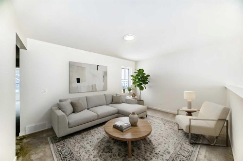 23 Bartlett Crescent Se, Calgary, AB - Indoor Photo Showing Living Room