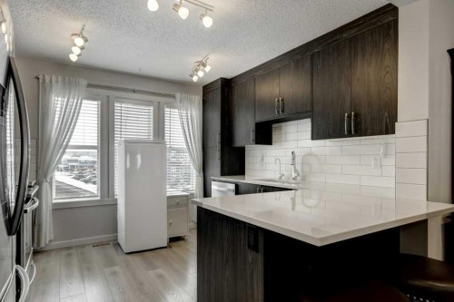 210 Cranbrook Square Se, Calgary, AB - Indoor Photo Showing Kitchen With Upgraded Kitchen