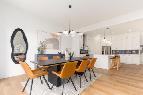 80 Creekside Path Sw, Calgary, AB - Indoor Photo Showing Dining Room