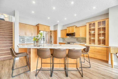 392 Rainbow Falls Way, Chestermere, AB - Indoor Photo Showing Kitchen With Upgraded Kitchen