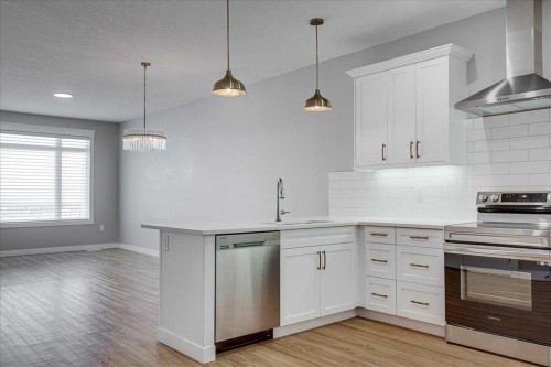 6120 Cornerstone Crescent, Olds, AB - Indoor Photo Showing Kitchen With Upgraded Kitchen