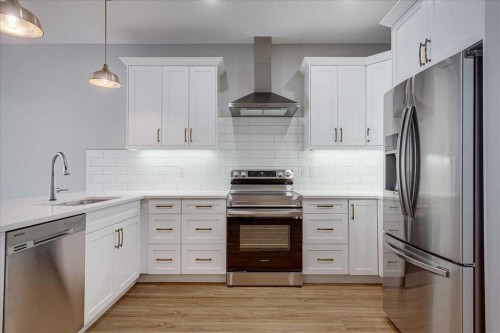6120 Cornerstone Crescent, Olds, AB - Indoor Photo Showing Kitchen With Upgraded Kitchen