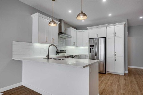 6120 Cornerstone Crescent, Olds, AB - Indoor Photo Showing Kitchen With Double Sink With Upgraded Kitchen