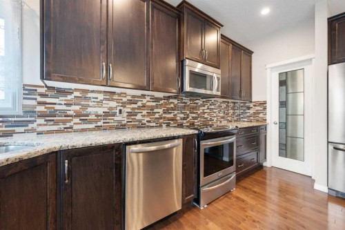 220 Walden Heights Se, Calgary, AB - Indoor Photo Showing Kitchen With Stainless Steel Kitchen With Upgraded Kitchen