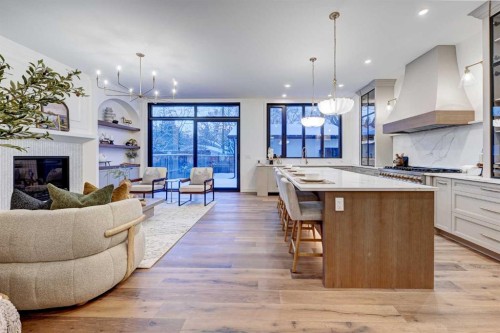 3207 Alfege Street Sw, Calgary, AB - Indoor With Fireplace
