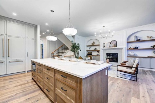 3207 Alfege Street Sw, Calgary, AB - Indoor With Fireplace