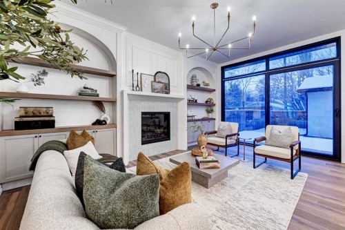 3207 Alfege Street Sw, Calgary, AB - Indoor With Fireplace