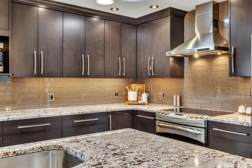 335 Huntbourne Hill Ne, Calgary, AB - Indoor Photo Showing Kitchen With Upgraded Kitchen
