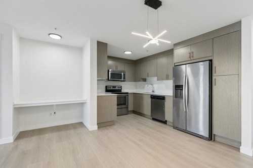 1205-302 Skyview Ranch Drive Ne, Calgary, AB - Indoor Photo Showing Kitchen With Stainless Steel Kitchen