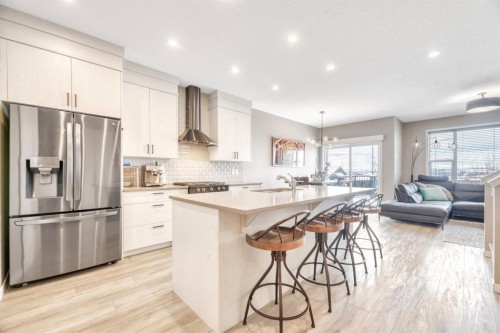 840 Seton Circle Se, Calgary, AB - Indoor Photo Showing Kitchen With Upgraded Kitchen