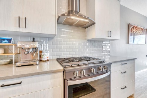 840 Seton Circle Se, Calgary, AB - Indoor Photo Showing Kitchen With Upgraded Kitchen