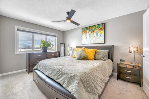 840 Seton Circle Se, Calgary, AB - Indoor Photo Showing Bedroom