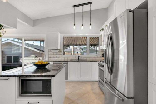 9939 Maplecreek Drive Se, Calgary, AB - Indoor Photo Showing Kitchen With Stainless Steel Kitchen With Upgraded Kitchen
