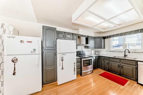 6907 6 Street Sw, Calgary, AB - Indoor Photo Showing Kitchen With Double Sink