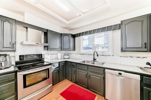 6907 6 Street Sw, Calgary, AB - Indoor Photo Showing Kitchen With Double Sink