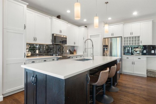 6 Cranwell Square Se, Calgary, AB - Indoor Photo Showing Kitchen With Double Sink With Upgraded Kitchen