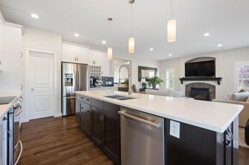 6 Cranwell Square Se, Calgary, AB - Indoor Photo Showing Kitchen With Double Sink With Upgraded Kitchen