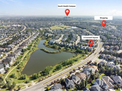 6 Cranwell Square Se, Calgary, AB - Outdoor With Body Of Water With View