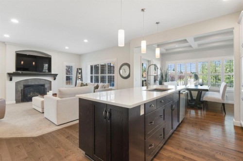 6 Cranwell Square Se, Calgary, AB - Indoor With Fireplace